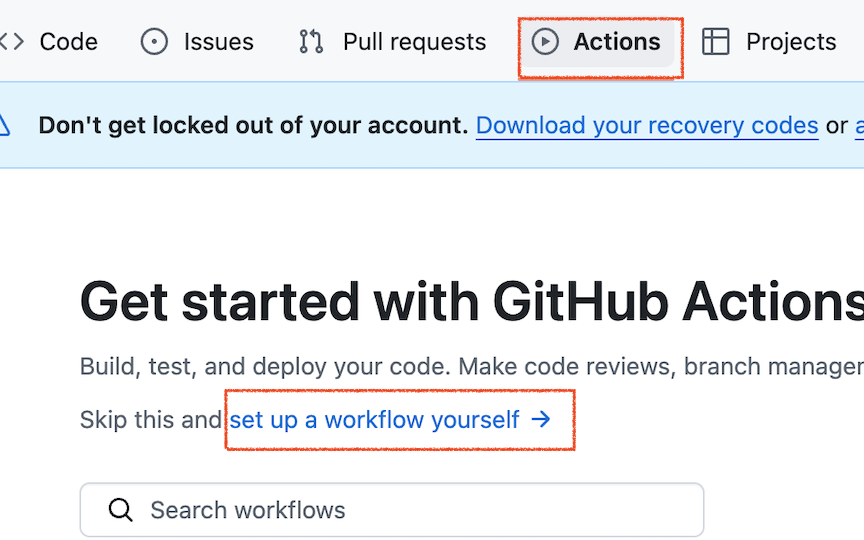 액션 워크플로 생성